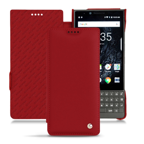 Capa em pele BlackBerry Key2Rouge ( Nappa - Pantone #d50032 ) 