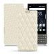レザーケース Blackberry Key2 - Blanc - Couture ( Bologna - White ) 