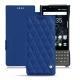 レザーケース Blackberry Key2 - Bleu océan - Couture ( Nappa - Pantone 293C ) 