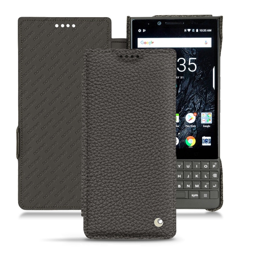 硬质真皮保护套 BlackBerry Key2Anthracite ( Pantone #41403c ) 