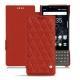 Housse cuir Blackberry Key2 - Papaye - Couture ( Pantone 180C ) 