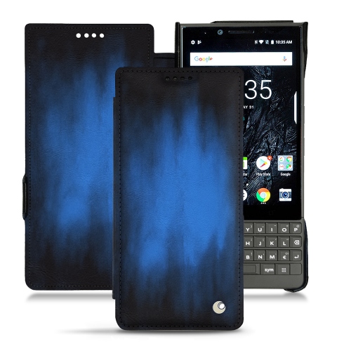 가죽 커버 BlackBerry Key2Bleu Patine