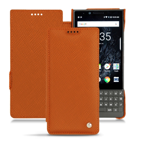 Custodia in pelle BlackBerry Key2Orange vibrant ( Pantone #e36b39 ) 