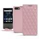 Housse cuir Blackberry Key2 - Rose - Couture ( Nappa - Pantone 2365C ) 
