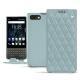 Blackberry Key2 leather case - Bleu ciel - Couture ( Nappa - Pantone 277C ) 