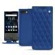 レザーケース Blackberry Key2 - Bleu océan - Couture ( Nappa - Pantone 293C ) 