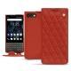 レザーケース Blackberry Key2 - Papaye - Couture ( Pantone 180C ) 