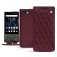 硬质真皮保护套 Blackberry Key2 - Lie de vin - Couture ( Pantone 5115C ) 
