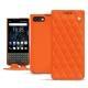 Housse cuir Blackberry Key2 - Orange fluo - Couture