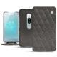 Housse cuir Sony Xperia XZ2 Premium - Anthracite - Couture ( Pantone 424C ) 