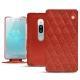 Custodia in pelle Sony Xperia XZ2 Premium - Papaye - Couture ( Pantone 180C ) 