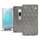 硬质真皮保护套 Sony Xperia XZ2 Premium - Acier vintage - Couture