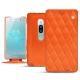 Housse cuir Sony Xperia XZ2 Premium - Orange fluo - Couture