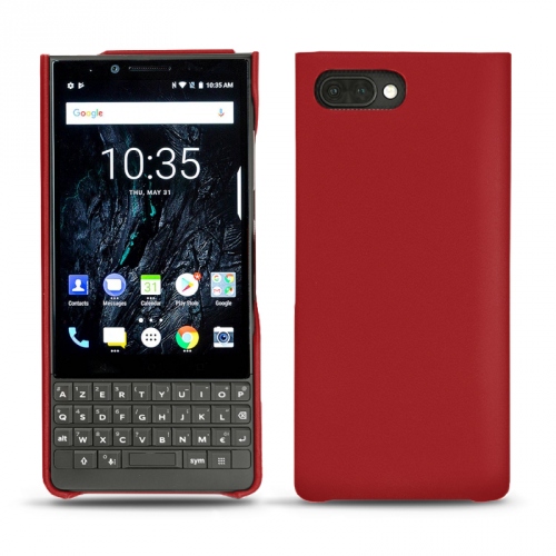 Lederschutzhülle Blackberry Key2Rouge ( Nappa - Pantone #d50032 ) 