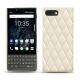 Funda de piel Blackberry Key2 - Blanc - Couture ( Bologna - White ) 