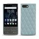 Blackberry Key2 leather cover - Bleu ciel - Couture ( Nappa - Pantone 277C ) 