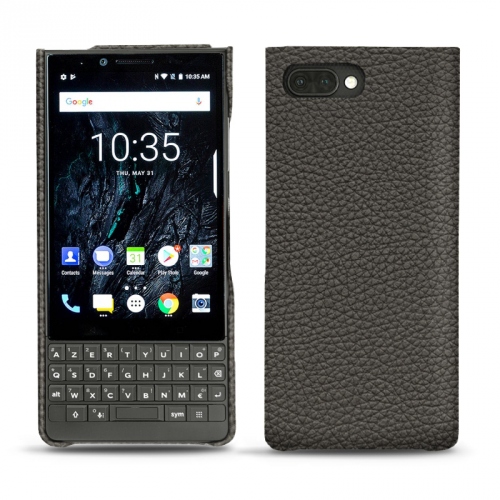 Housses, coques et étuis personnalisables en cuir pour Blackberry Key2 par NoreveAnthracite ( Pantone #41403c ) 