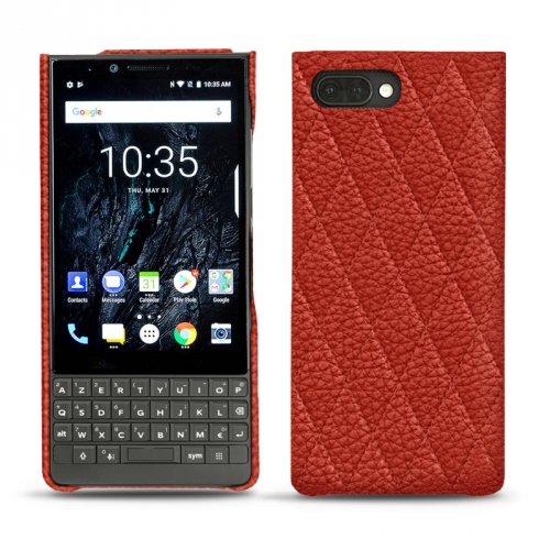 가죽 커버 Blackberry Key2Papaye - Couture ( Pantone #b54317 ) 