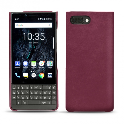 가죽 커버 Blackberry Key2Prune vintage ( Pantone #612434 ) 