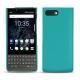 硬质真皮保护套 Blackberry Key2 - Bleu fluo