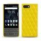 Blackberry Key2 leather cover - Jaune fluo - Couture