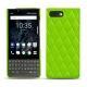 Coque cuir Blackberry Key2 - Vert fluo - Couture