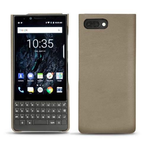 Housses, coques et étuis personnalisables en cuir pour Blackberry Key2 par NoreveDarboun sabla ( Pantone #BCB1A1 )