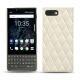 Coque cuir Blackberry Key2 - Blanc escumo - Couture