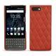 Lederschutzhülle Blackberry Key2 - Arange clouquié - Couture