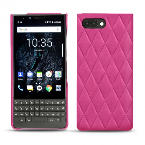 Funda de piel Blackberry Key2Rose BB - Couture ( Pantone #DB599F )