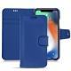 Apple iPhone Xr leather case - Bleu Océan PU