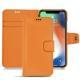 Apple iPhone Xr leather case - Orange PU