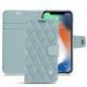 Custodia in pelle Apple iPhone Xr - Bleu ciel - Couture ( Nappa - Pantone 277C ) 