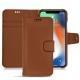 Funda de piel Apple iPhone Xs Max - Marron PU