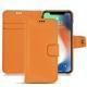 Apple iPhone Xs Max leather case - Orange PU