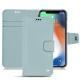 Housse cuir Apple iPhone Xs Max - Bleu ciel ( Nappa - Pantone 277C ) 