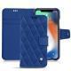 Housse cuir Apple iPhone Xs Max - Bleu océan - Couture ( Nappa - Pantone 293C ) 