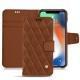Capa em pele Apple iPhone Xs Max - Marron - Couture ( Nappa - Pantone 1615C ) 