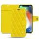 レザーケース Apple iPhone Xs Max - Jaune fluo - Couture