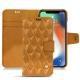 Housse cuir Apple iPhone Xr - Or Maïa - Couture