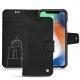 Apple iPhone Xr leather case - Negre poudro