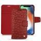Custodia in pelle Apple iPhone Xr - Autruche ciliegia