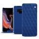 Housse cuir Samsung Galaxy Note9 - Bleu océan - Couture ( Nappa - Pantone 293C ) 