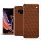 Samsung Galaxy Note9 leather case - Marron - Couture ( Nappa - Pantone 1615C ) 