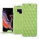 Samsung Galaxy Note9 leather case - Vert olive - Couture ( Nappa - Pantone 578U ) 