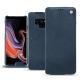 Samsung Galaxy Note9 leather case - Jean vintage ( Roughtcut - Pantone 285U  ) 