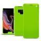 Samsung Galaxy Note9 leather case - Vert fluo