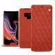 Samsung Galaxy Note9 leather case - Arange clouquié - Couture