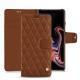 Housse cuir Samsung Galaxy Note9 - Marron - Couture ( Nappa - Pantone 1615C ) 