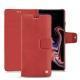 Samsung Galaxy Note9 leather case - Cerise vintage ( Pantone 185C ) 